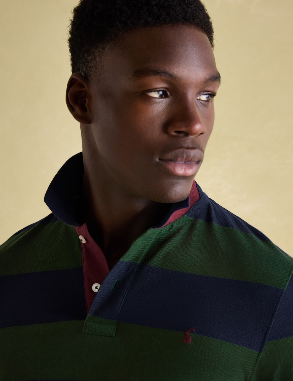 Pure Cotton Striped Pique Polo Shirt 2 of 4
