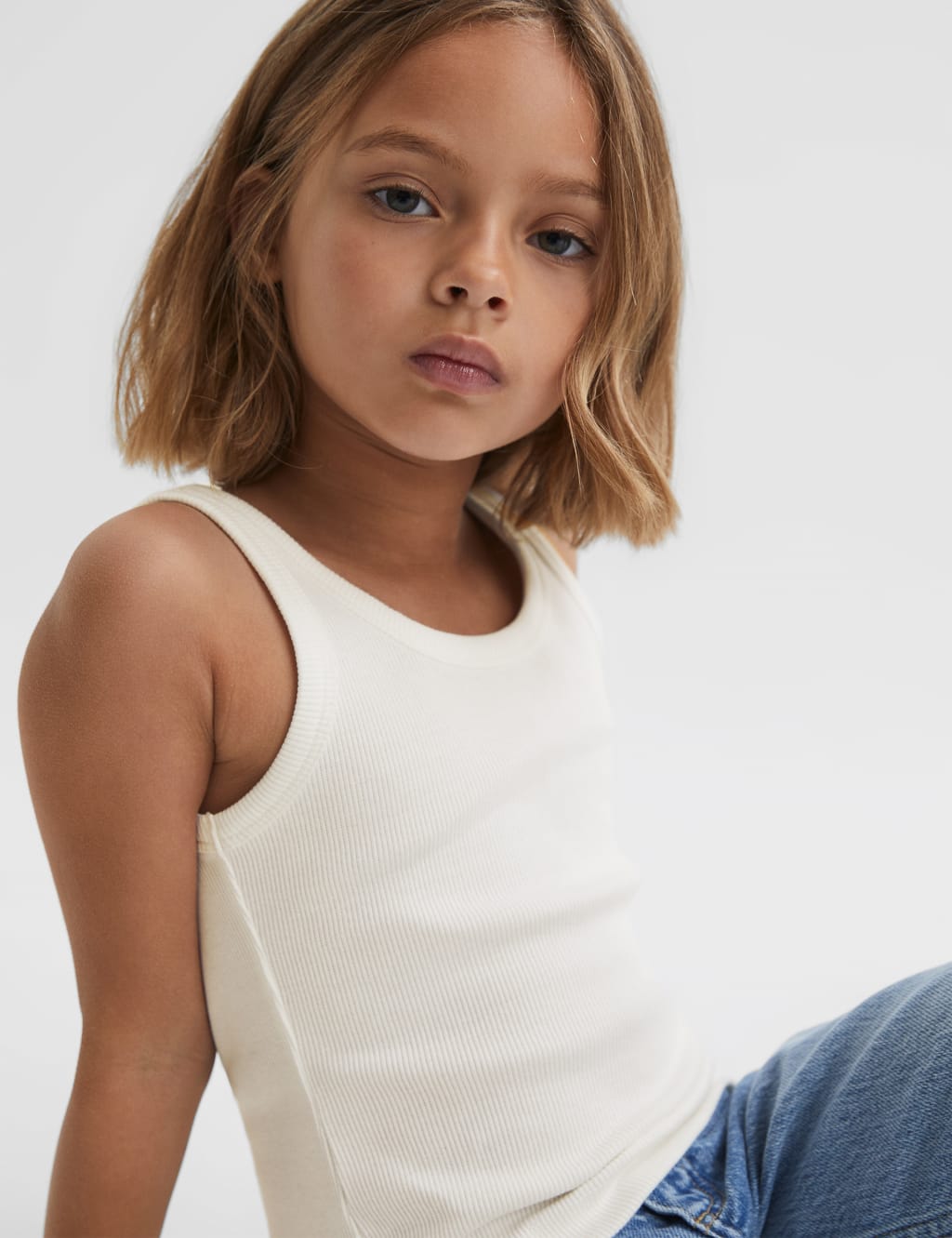 Pure Cotton Ribbed Vest (4-14 Yrs) 3 of 5