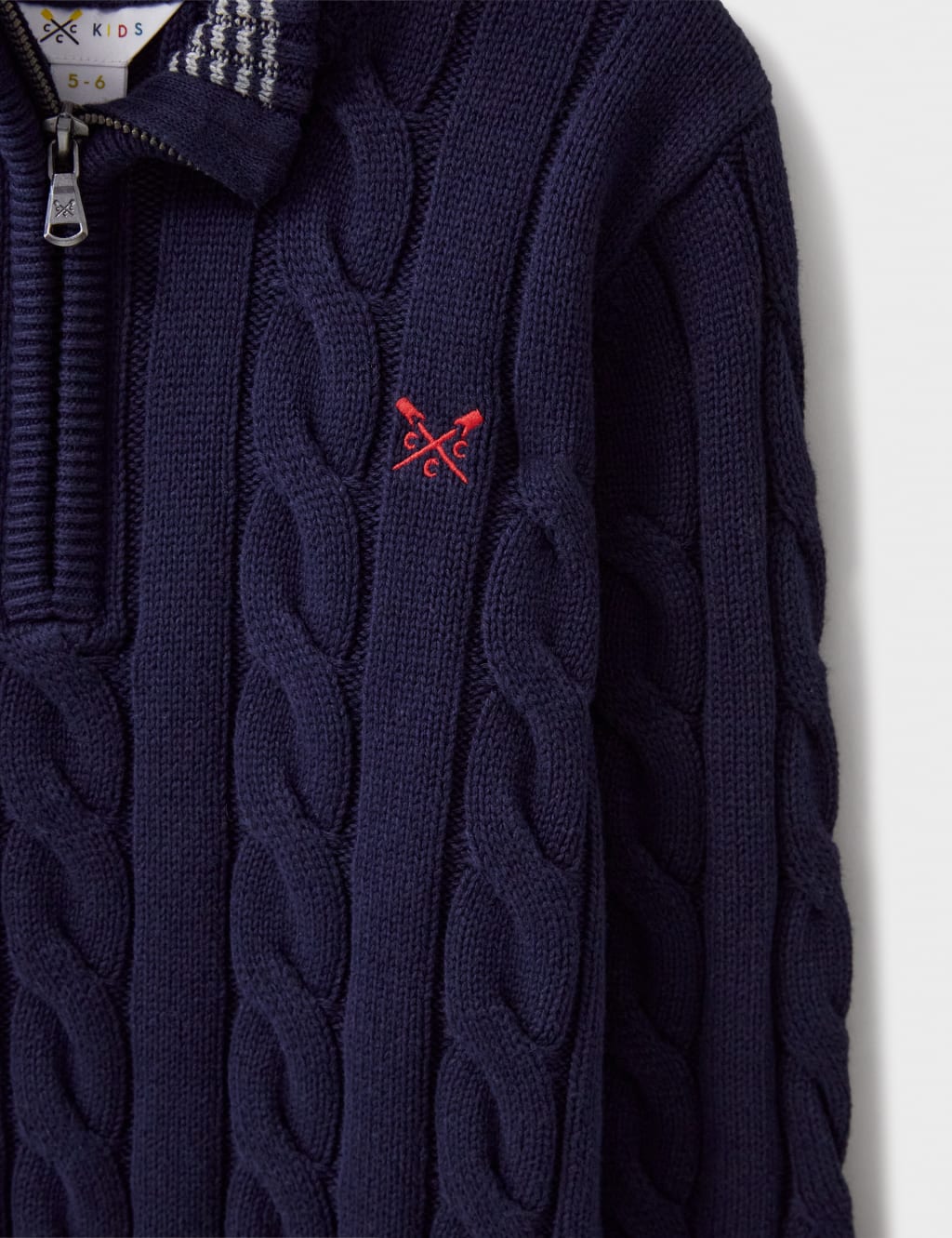 Pure Cotton Cable Knit Half Zip Jumper (3-12 Yrs) 3 of 3