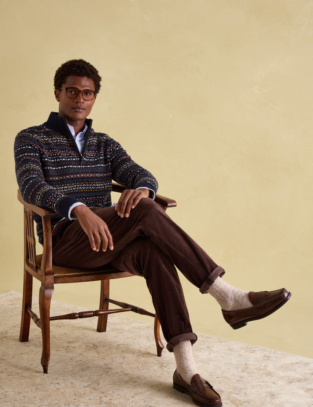 Cotton Rich Fair Isle Jumper with Merino Wool 3 of 6