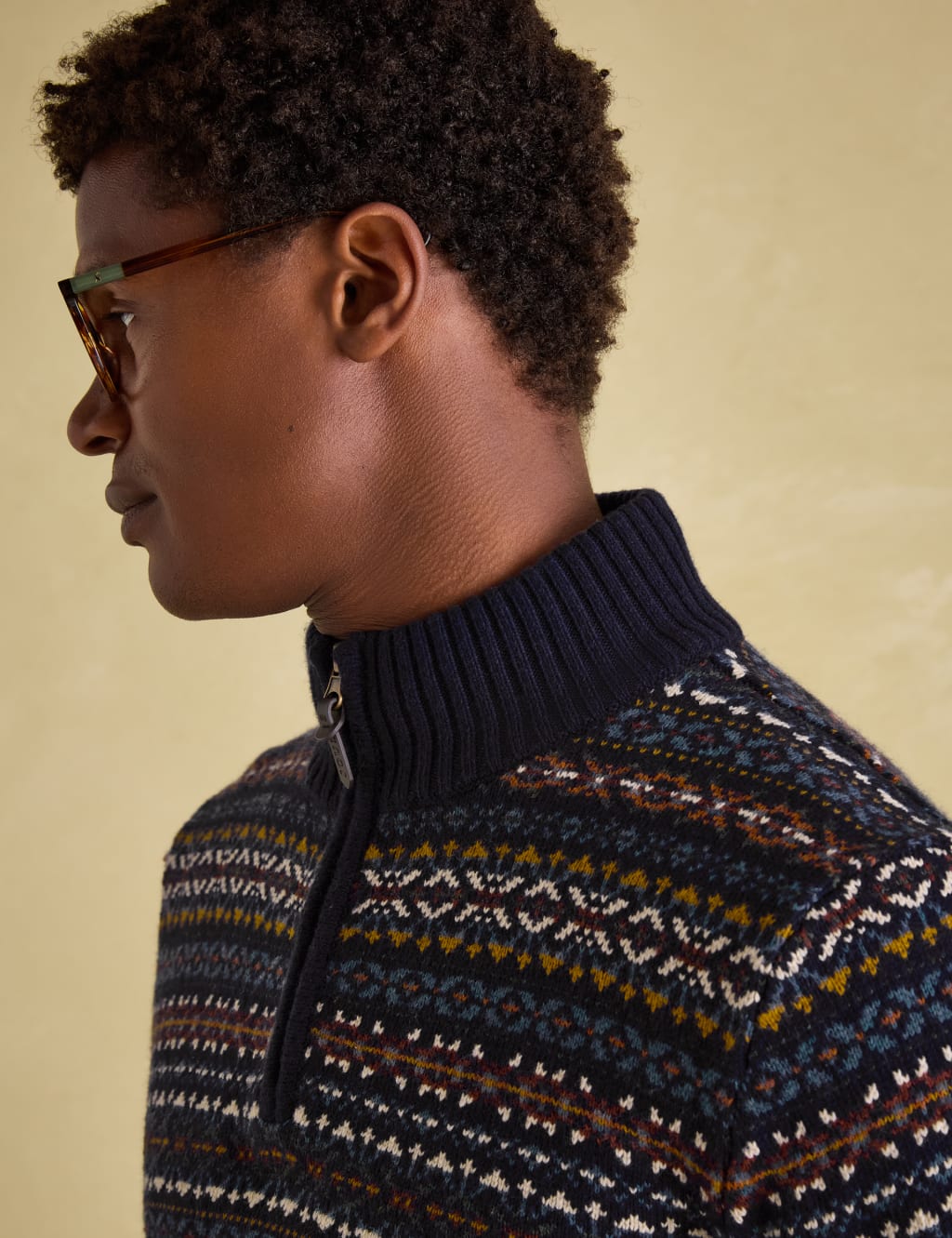 Cotton Rich Fair Isle Jumper with Merino Wool 5 of 6