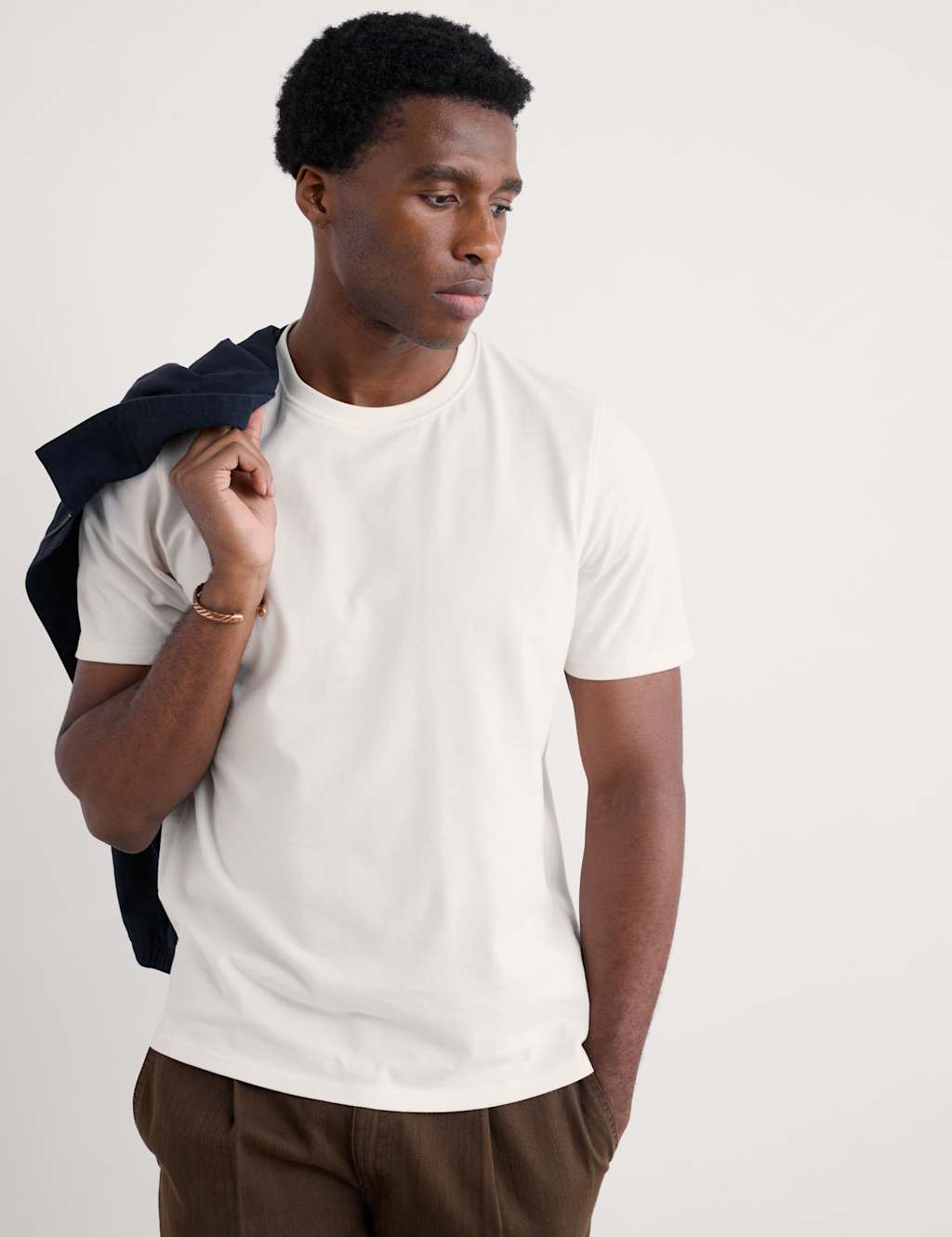 Pure Cotton Crew Neck T-Shirt 1 of 4