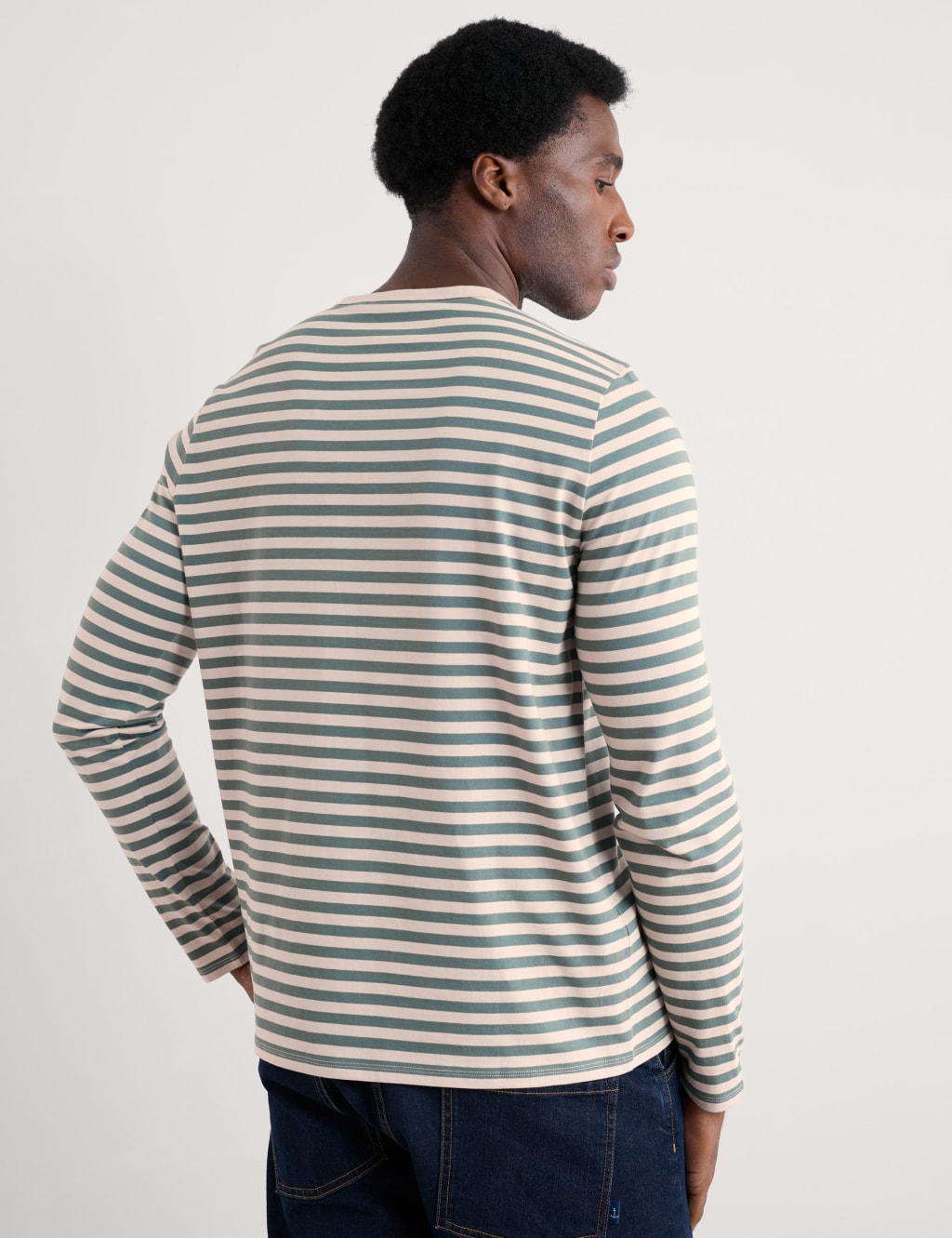 Pure Cotton Striped Crew Neck Top 4 of 4