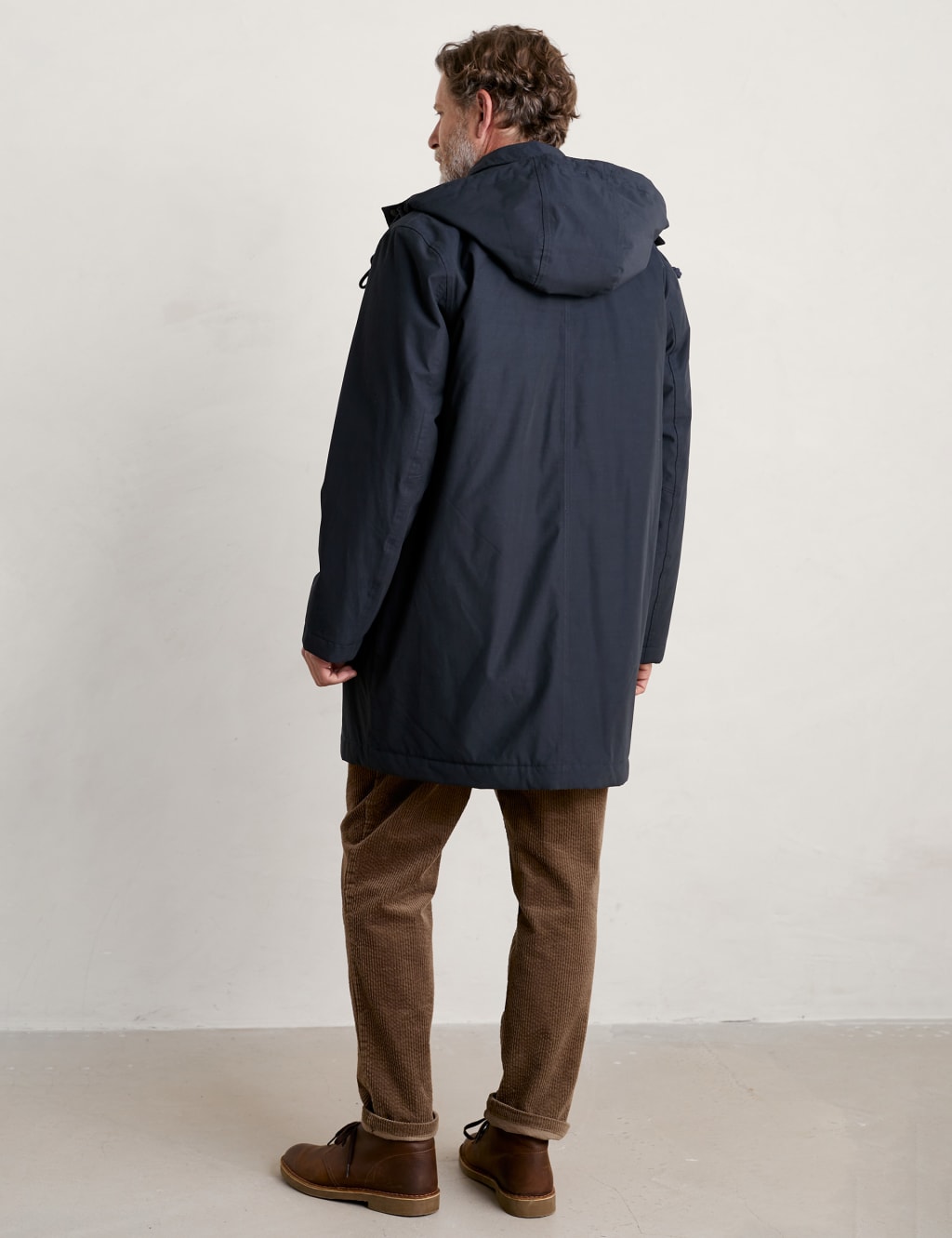 Cotton Blend Hooded Waterproof Overcoat 3 of 4