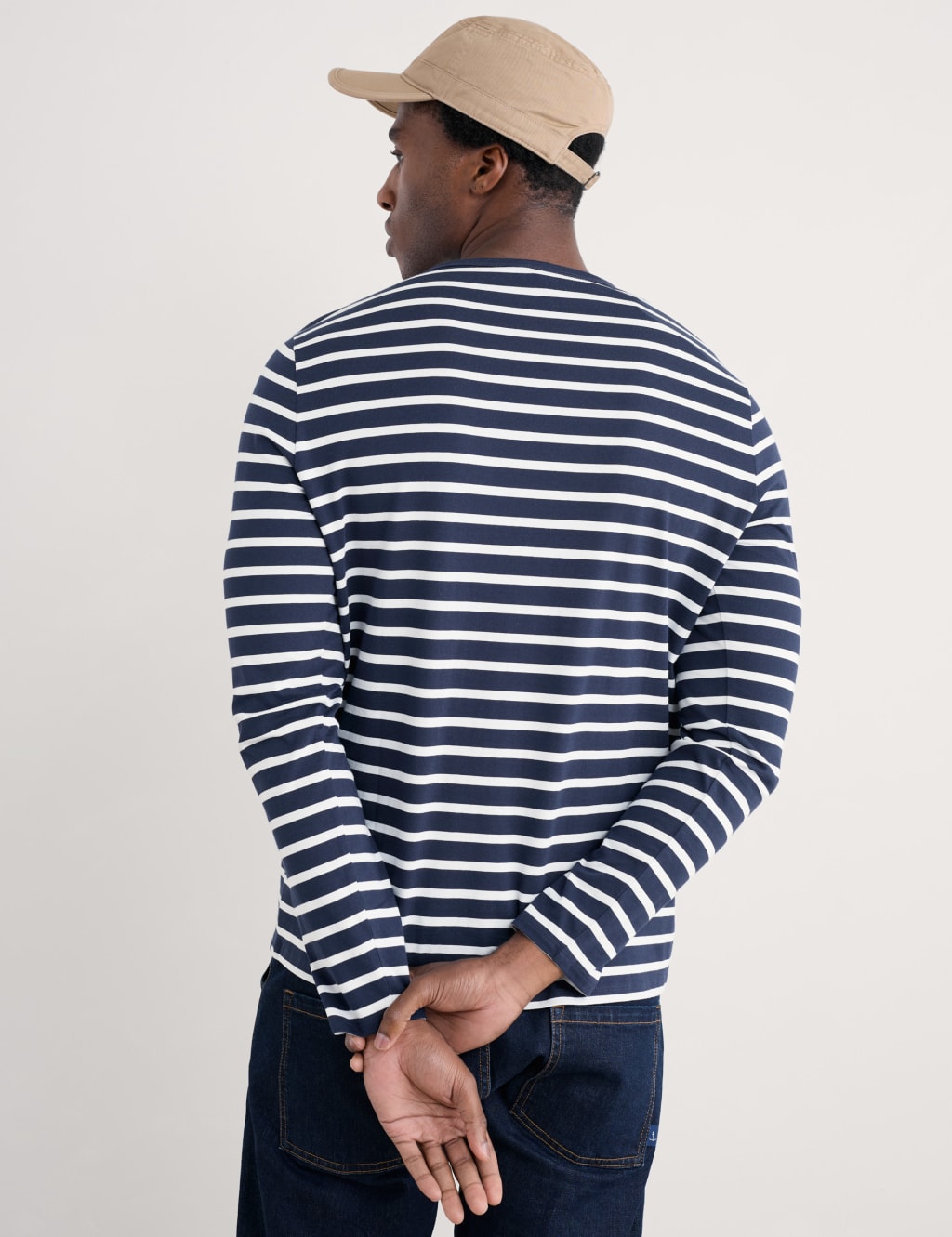 Pure Cotton Striped Crew Neck Top 4 of 4