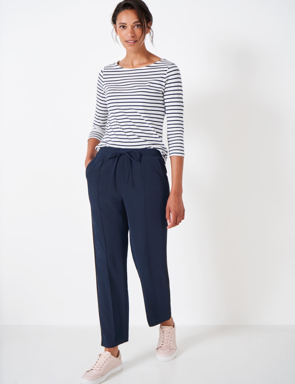 Side Stripe Drawstring Tapered Trousers 1 of 4