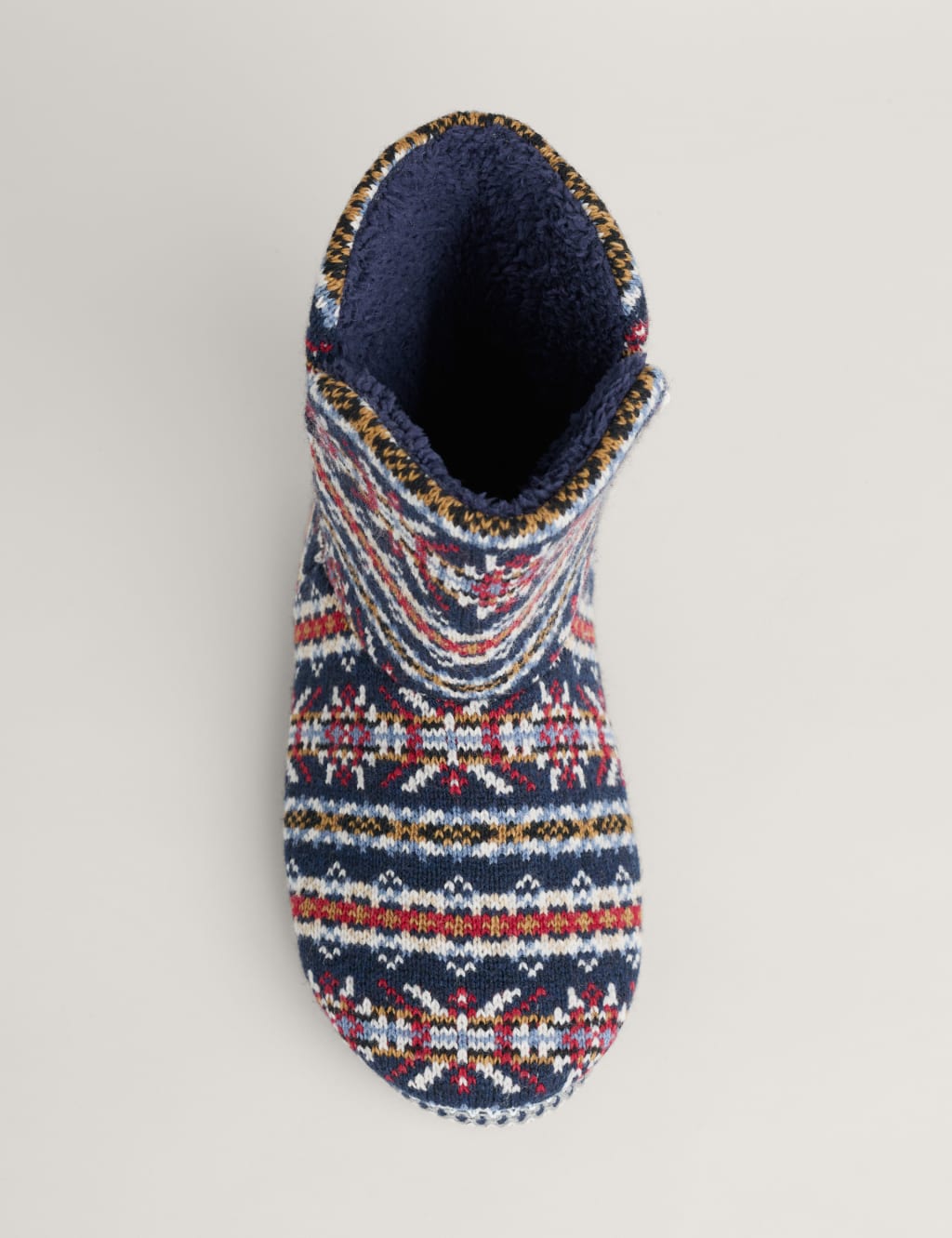Fair Isle Fleece Lined Slipper Boots