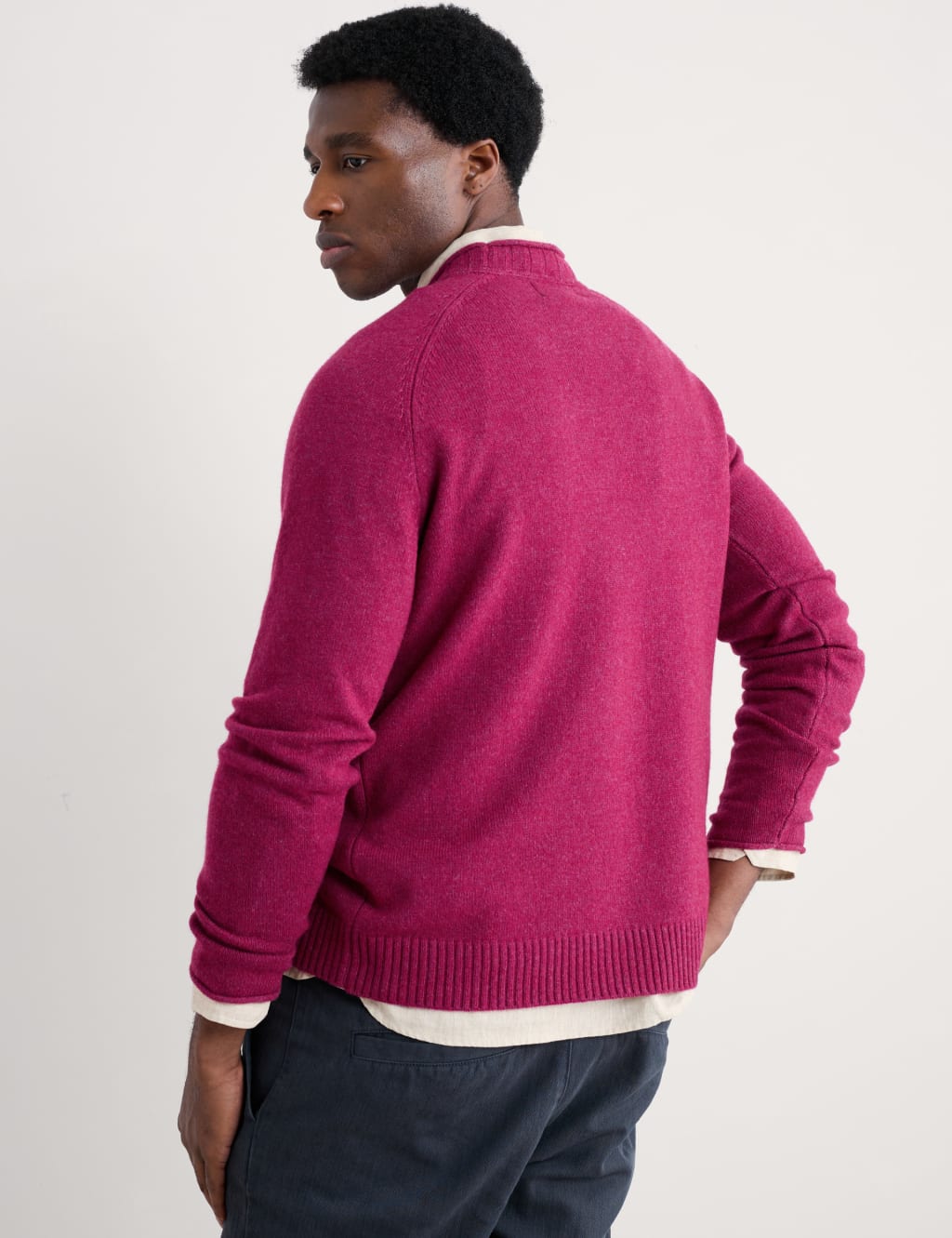 Lambswool Rich Crew Neck Raglan Jumper 4 of 4