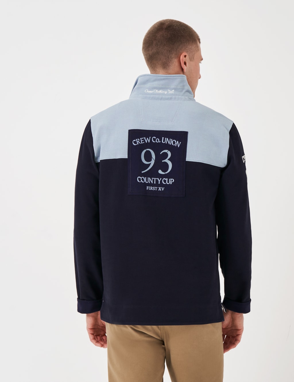 Cotton Rich Colour Block Half Zip Sweatshirt 4 of 5