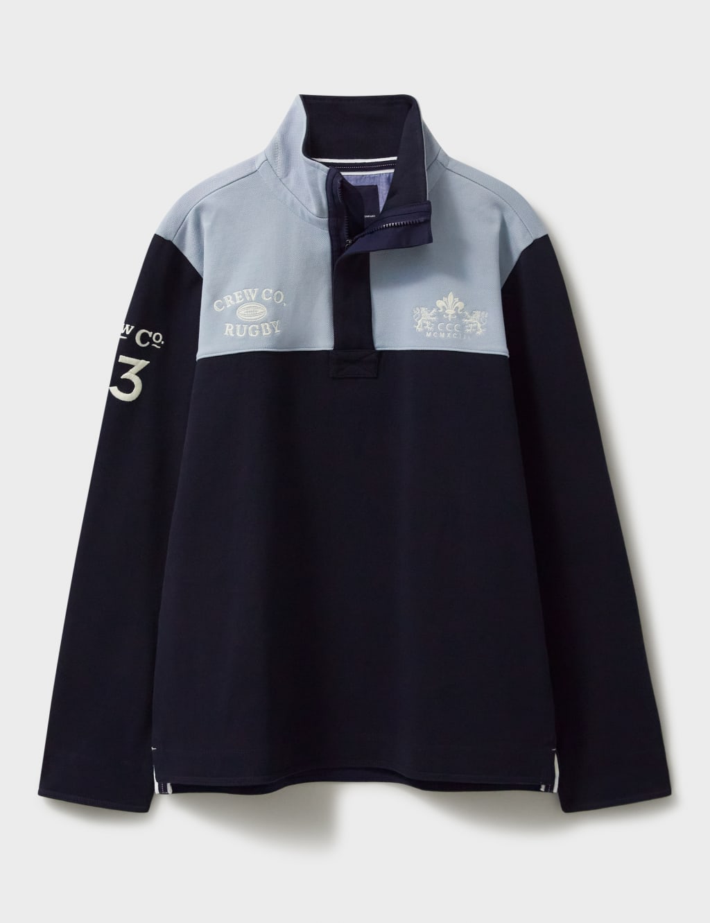 Cotton Rich Colour Block Half Zip Sweatshirt 2 of 5