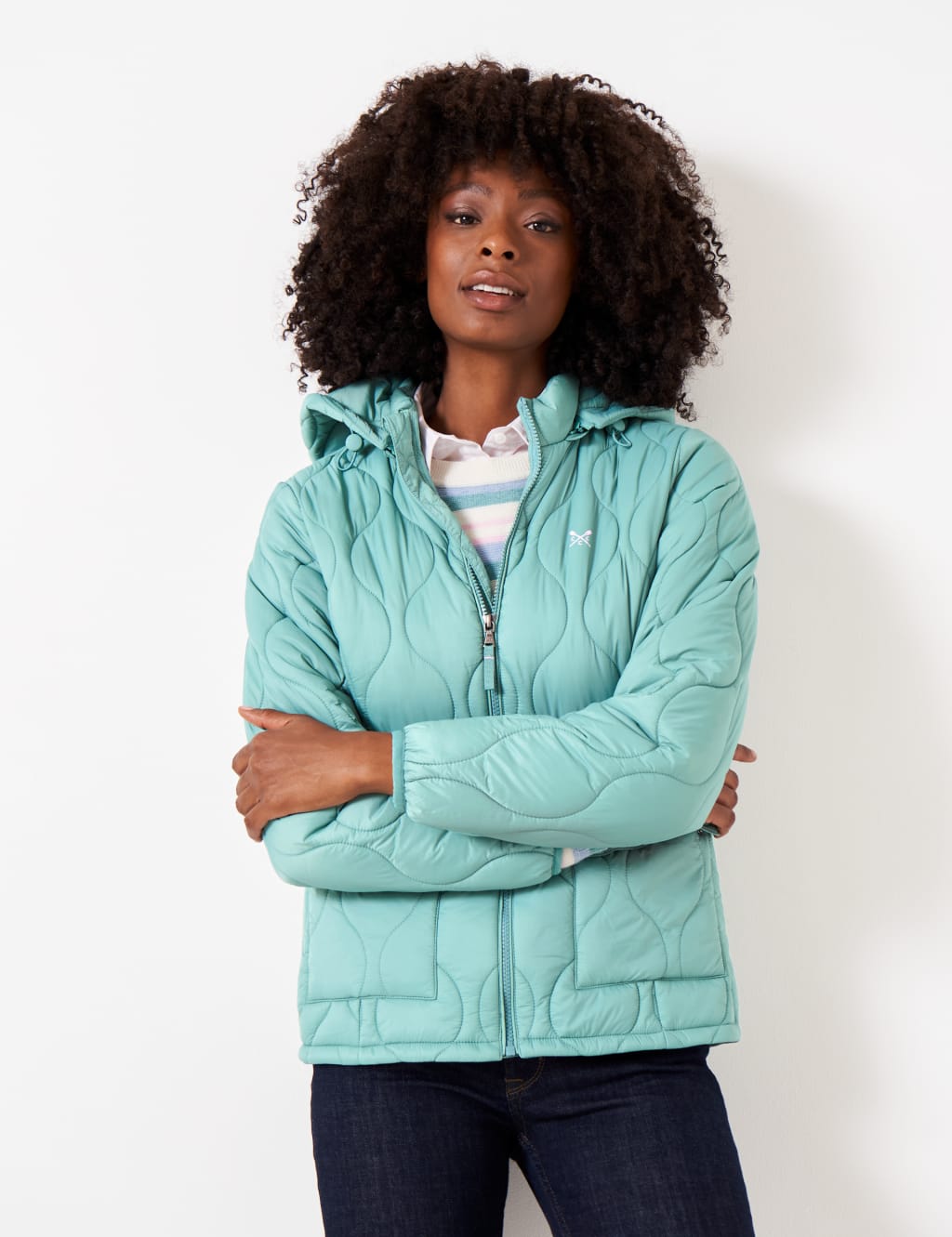 Lightweight Hooded Quilted Jacket Crew Clothing M S