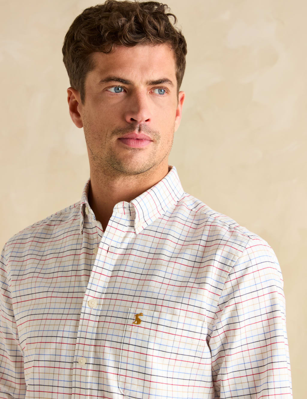 Pure Cotton Checked Oxford Shirt 5 of 7