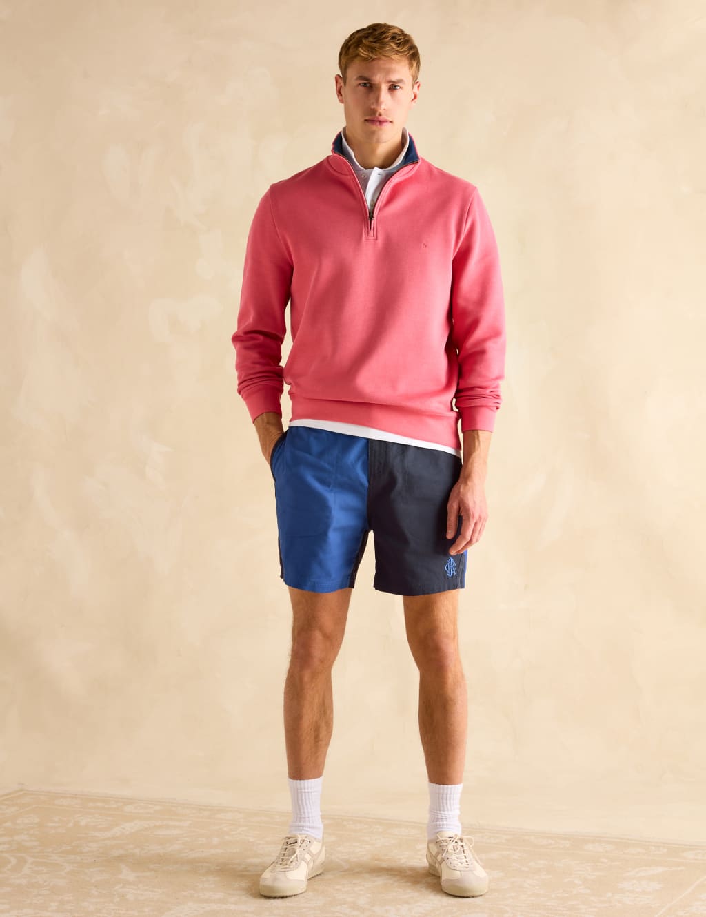 Pure Cotton Funnel Neck Half Zip Jumper 2 of 6