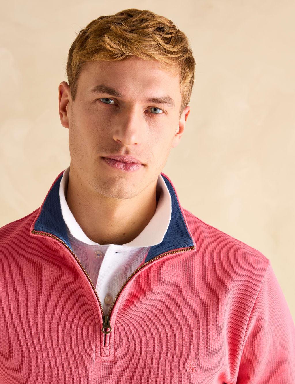 Pure Cotton Funnel Neck Half Zip Jumper 5 of 6