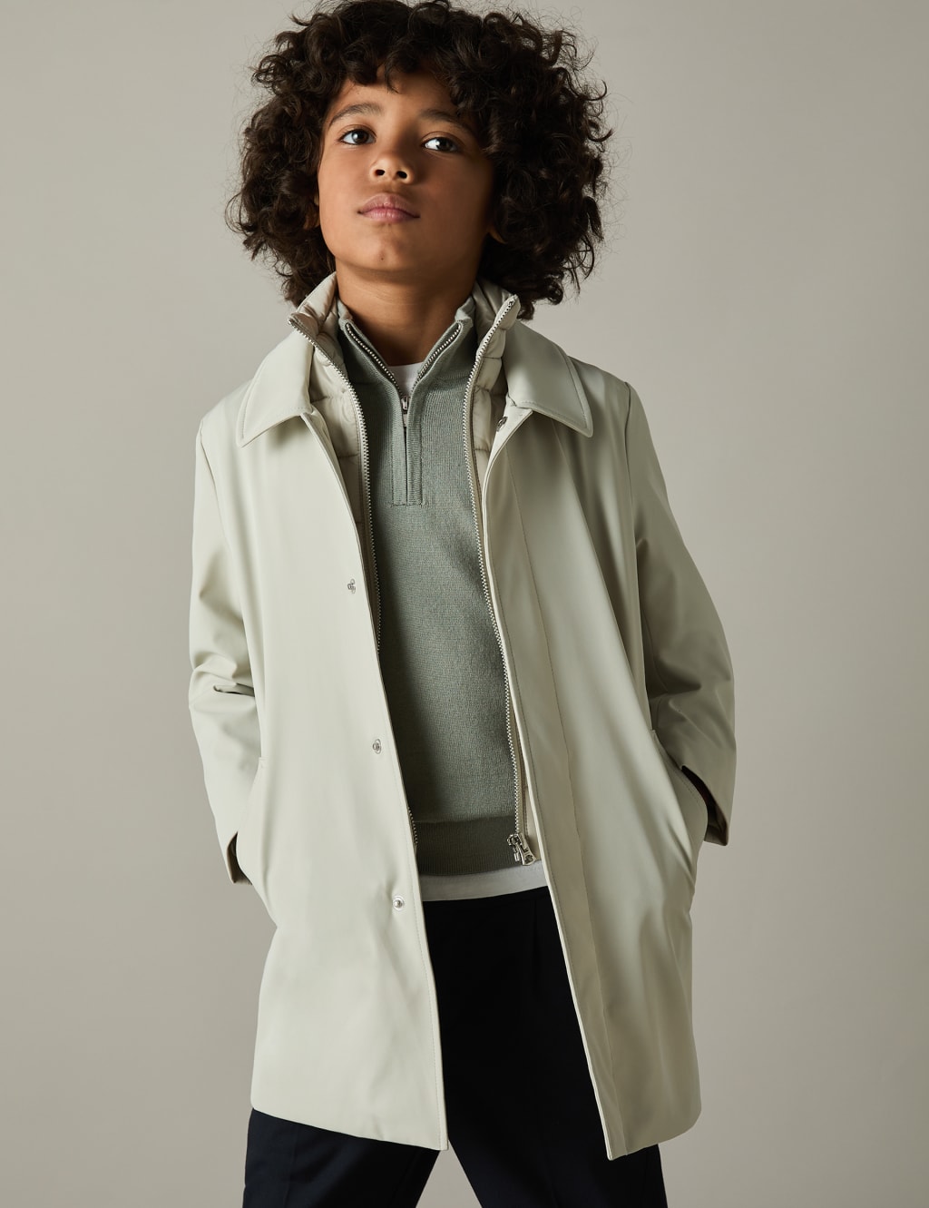 Pure Wool Knitted Half Zip Jumper (3-14 Yrs) 3 of 4