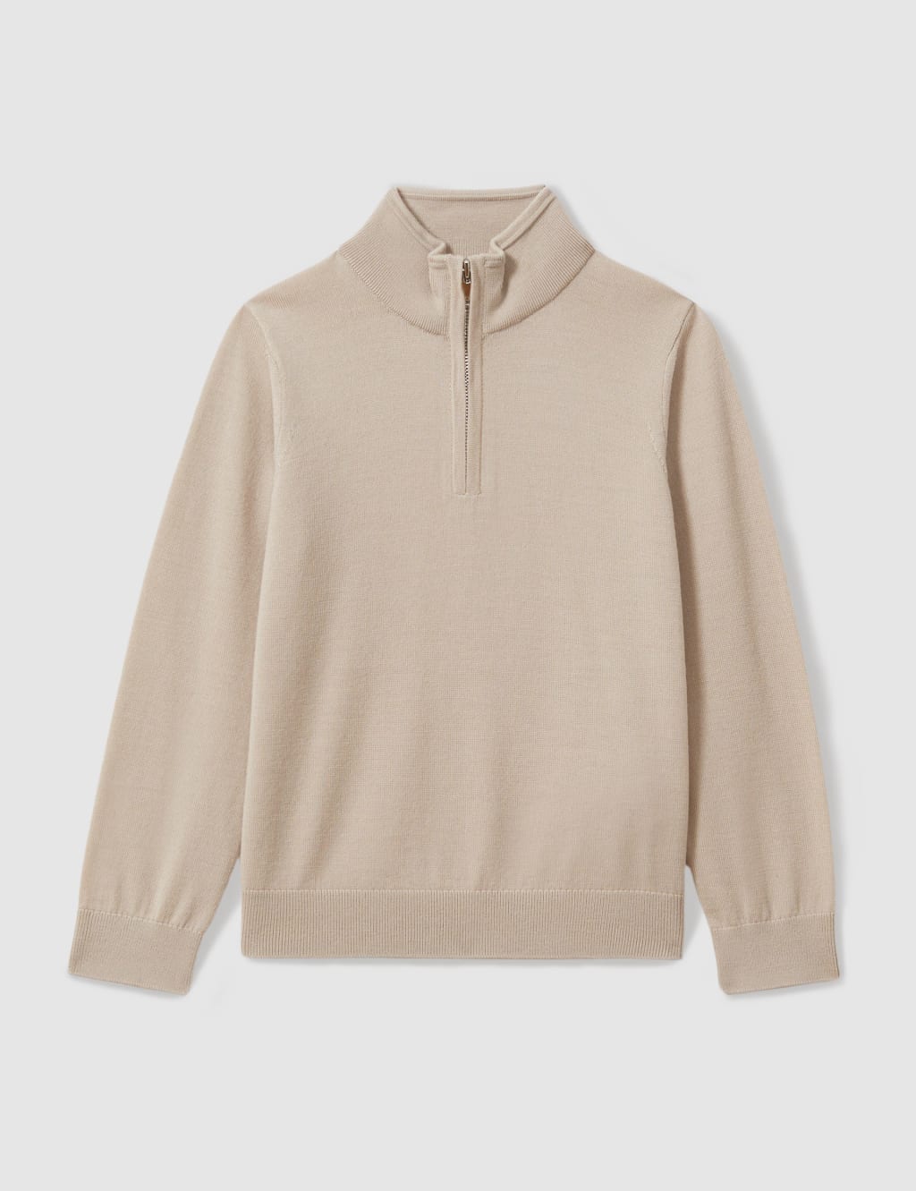 Pure Wool Knitted Half Zip Jumper (3-14 Yrs) 2 of 4