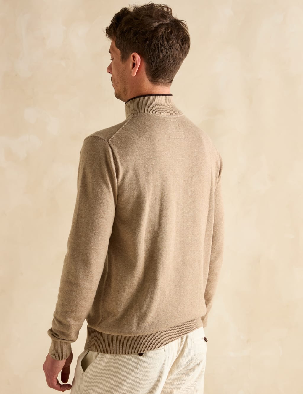 Pure Cotton Funnel Neck Half Zip Jumper 5 of 7