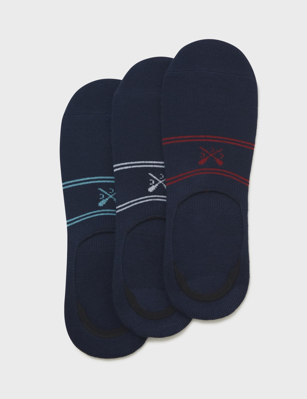 3pk Striped Trainer Socks 1 of 2
