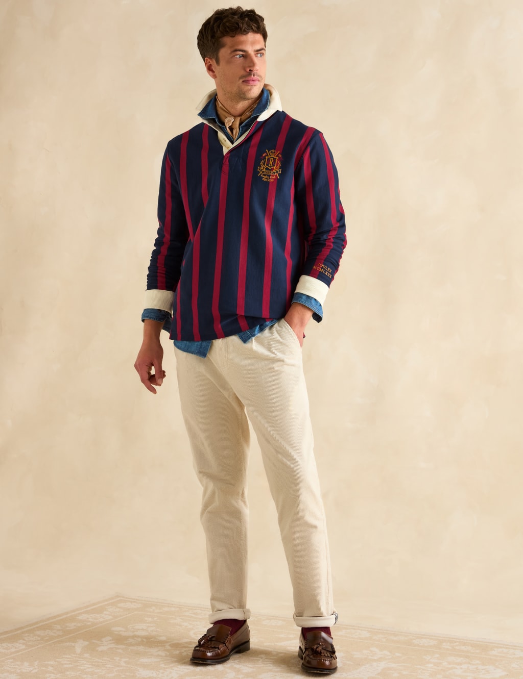 Pure Cotton Striped Long Sleeve Rugby Shirt 3 of 9