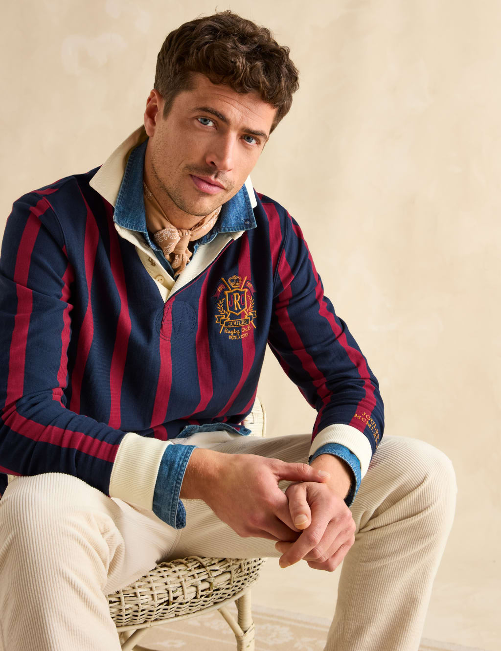 Pure Cotton Striped Long Sleeve Rugby Shirt 4 of 9