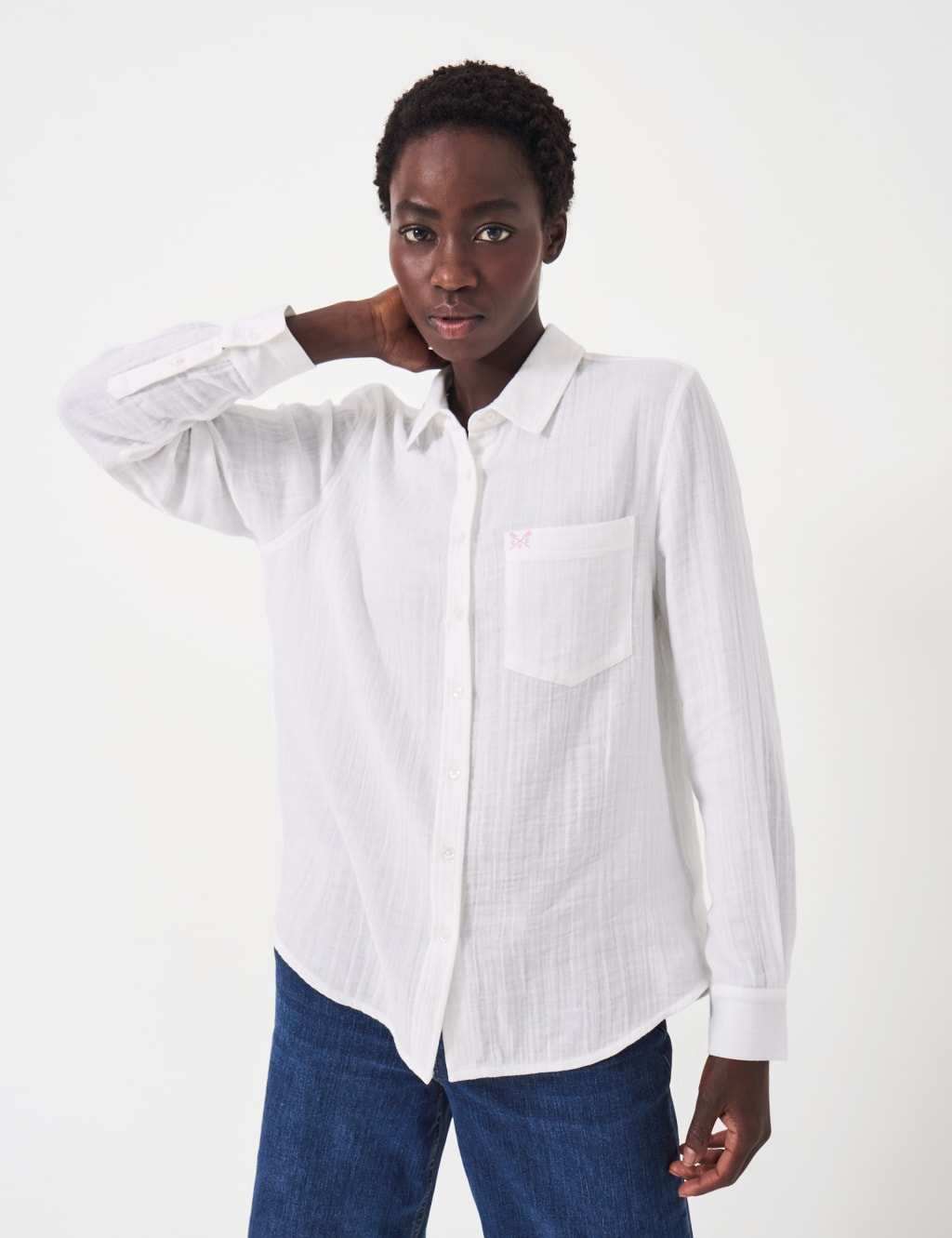 Pure Cotton Textured Relaxed Shirt 1 of 5