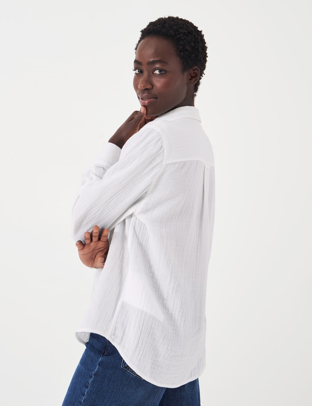 Pure Cotton Textured Relaxed Shirt 4 of 5