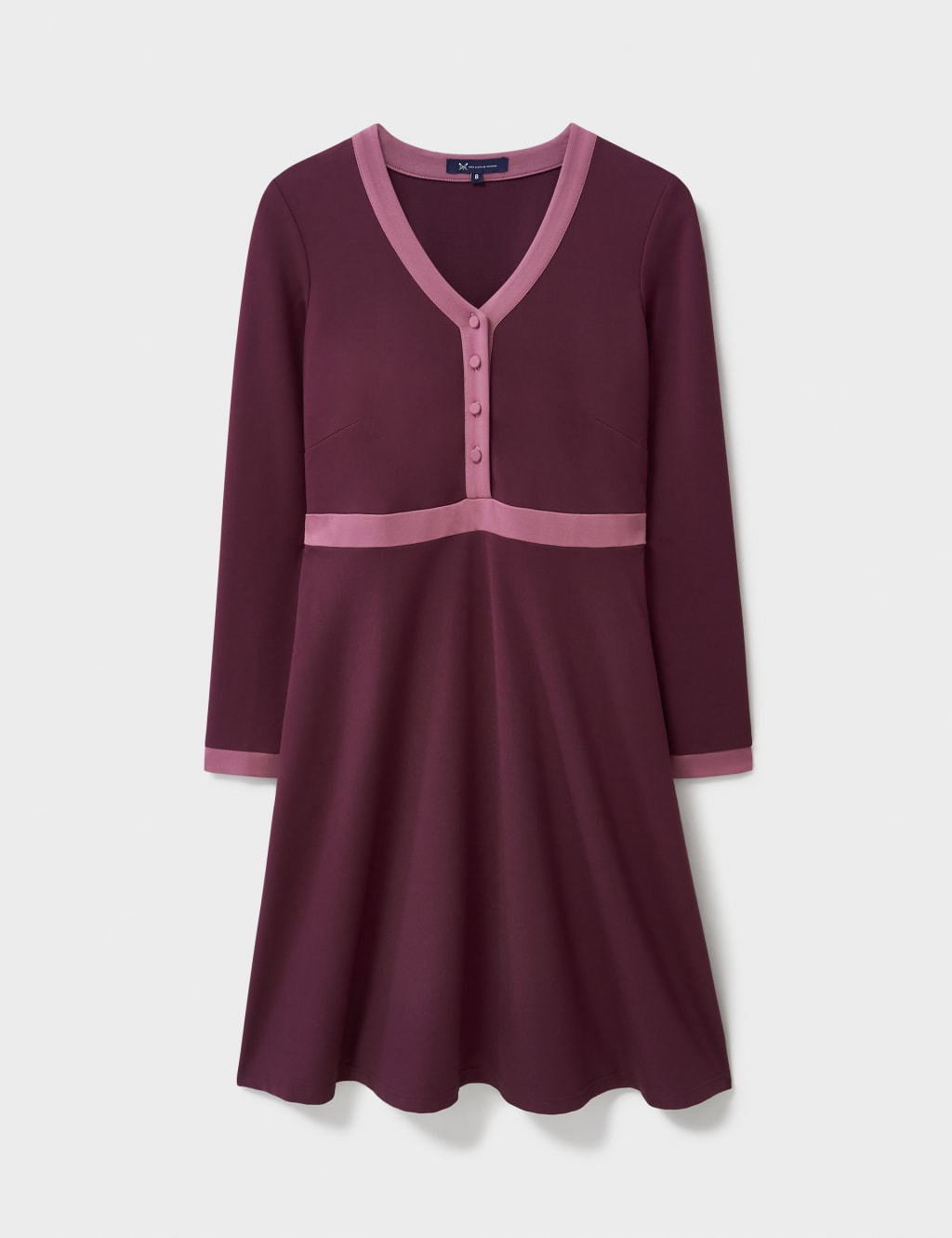 Jersey V-Neck Knee Length Skater Dress 2 of 6