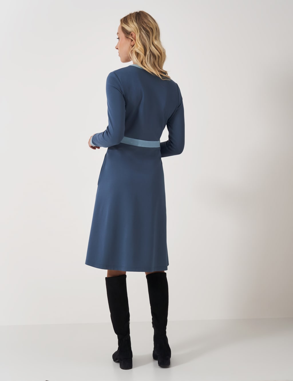 Jersey V-Neck Knee Length Skater Dress 5 of 6