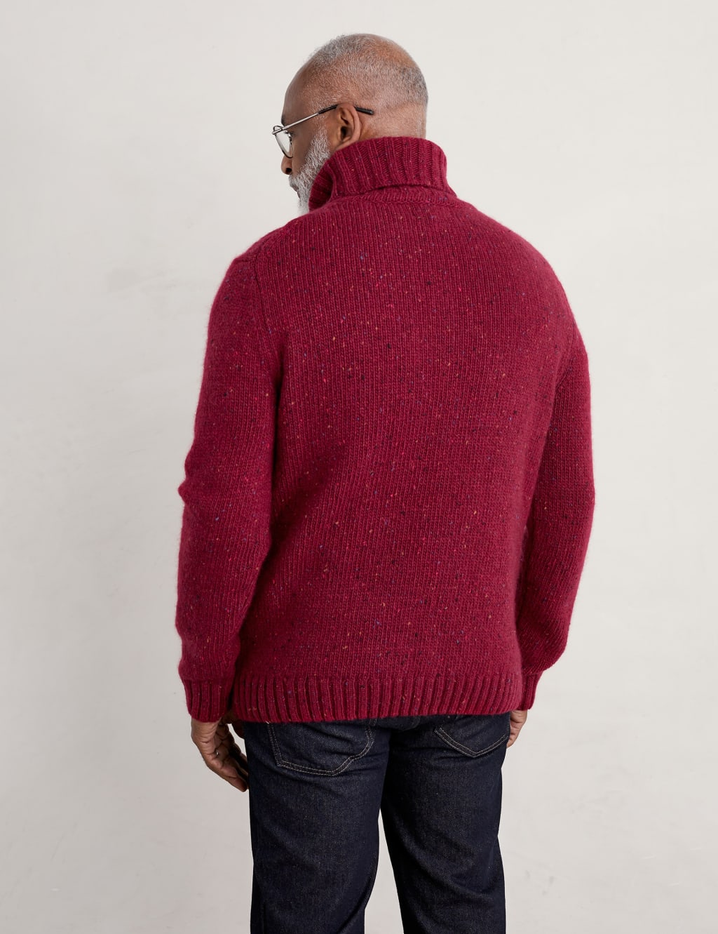 Pure Wool Chunky Funnel Neck Jumper 4 of 5