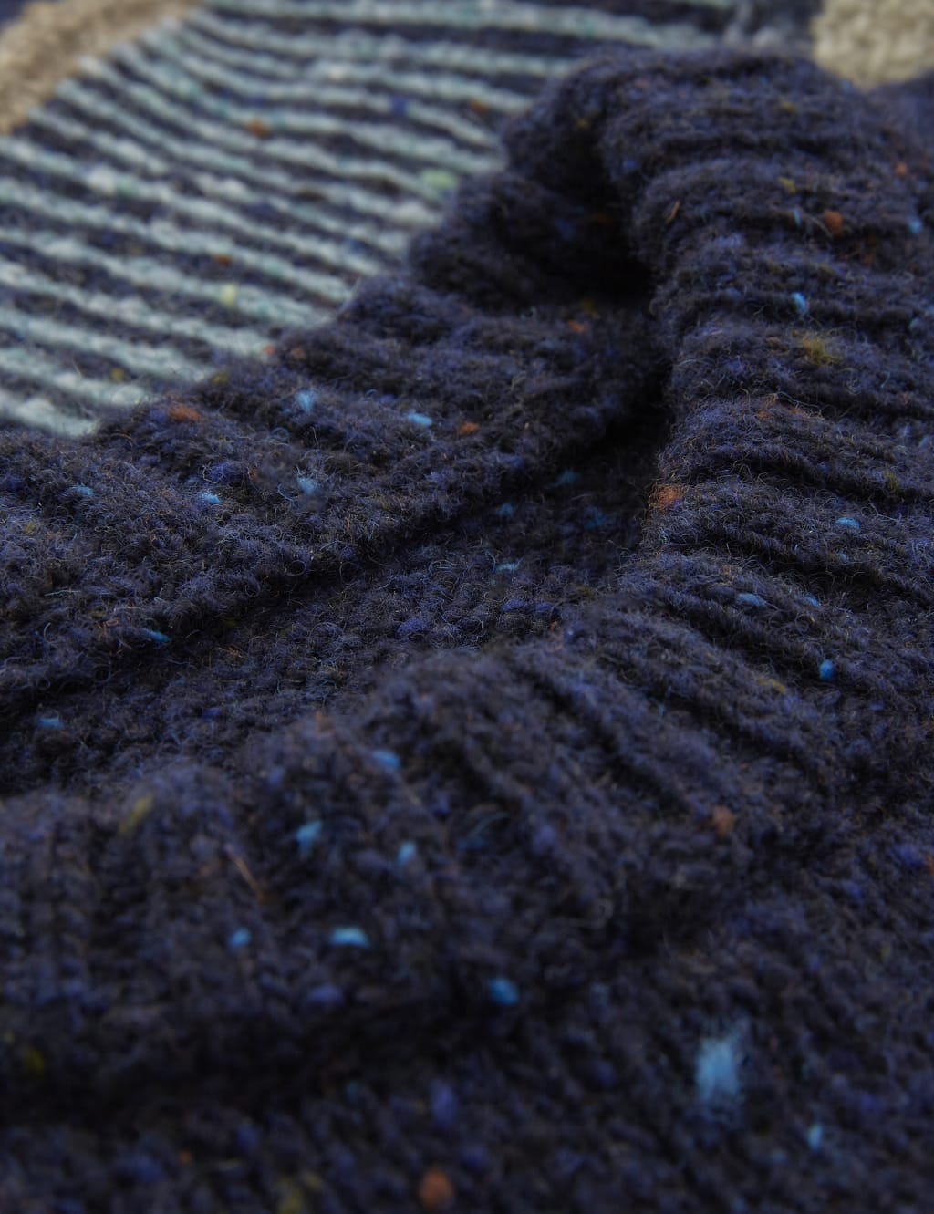 Pure Wool Block Stripe Crew Neck Jumper 4 of 6
