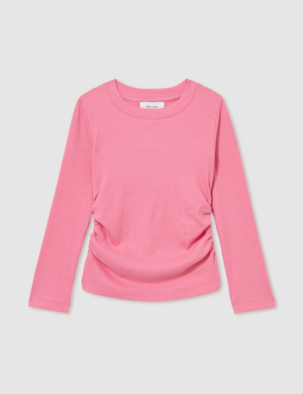 Cotton Rich Ribbed Sweatshirt (4-14 Yrs) 2 of 4