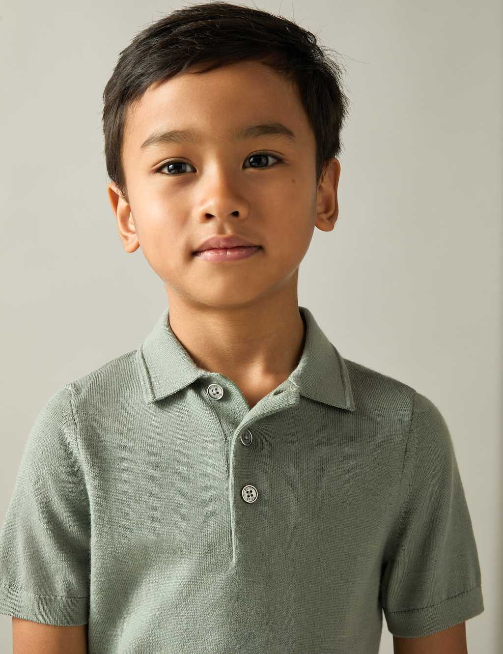 Pure Wool Polo Shirt (4-14 Yrs) 3 of 4