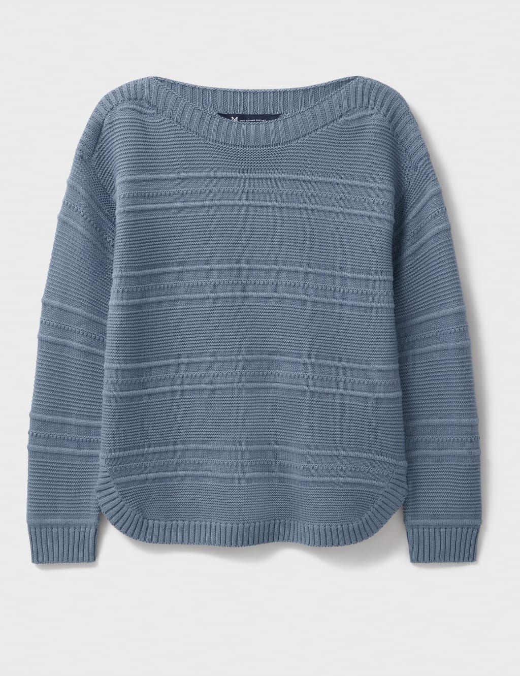 Cotton Blend Textured Slash Neck Jumper 2 of 4