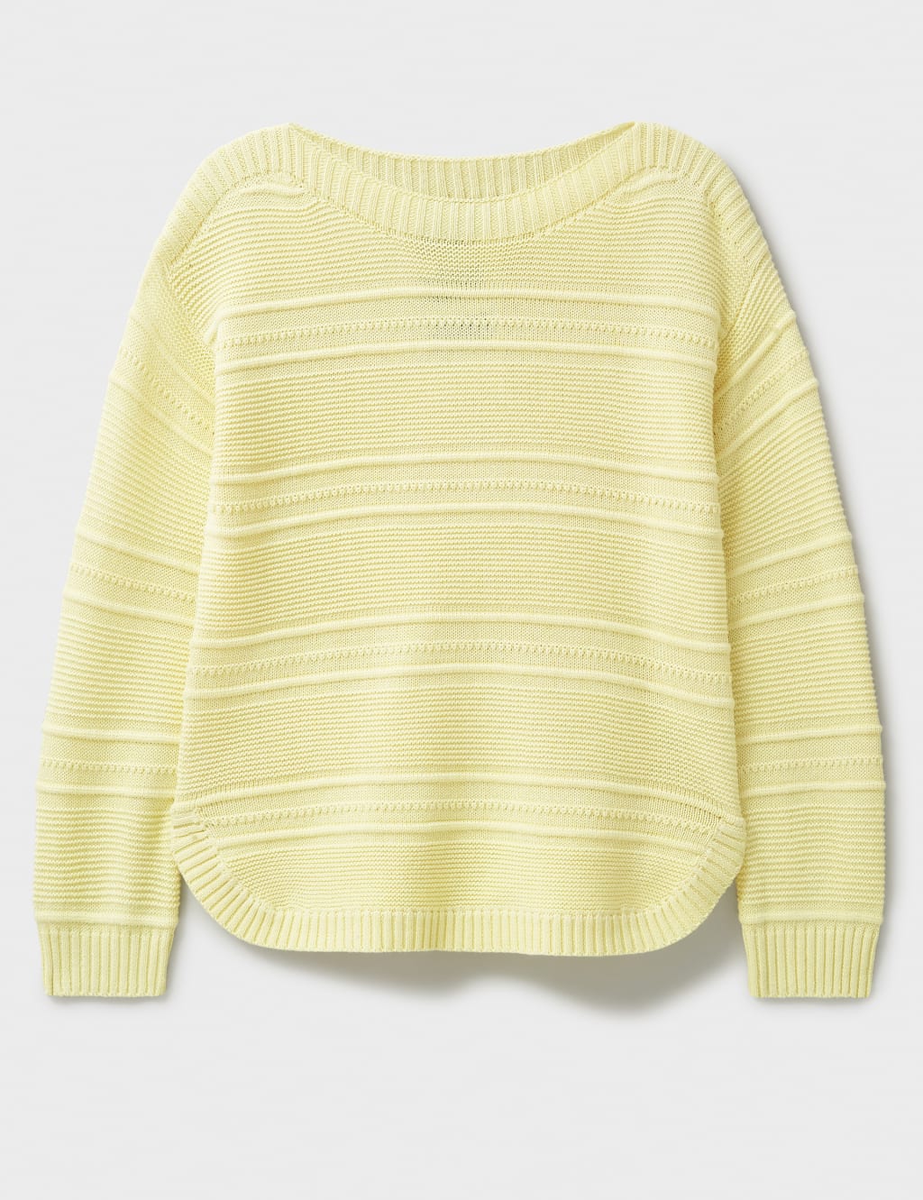 Cotton Blend Textured Slash Neck Jumper 2 of 5