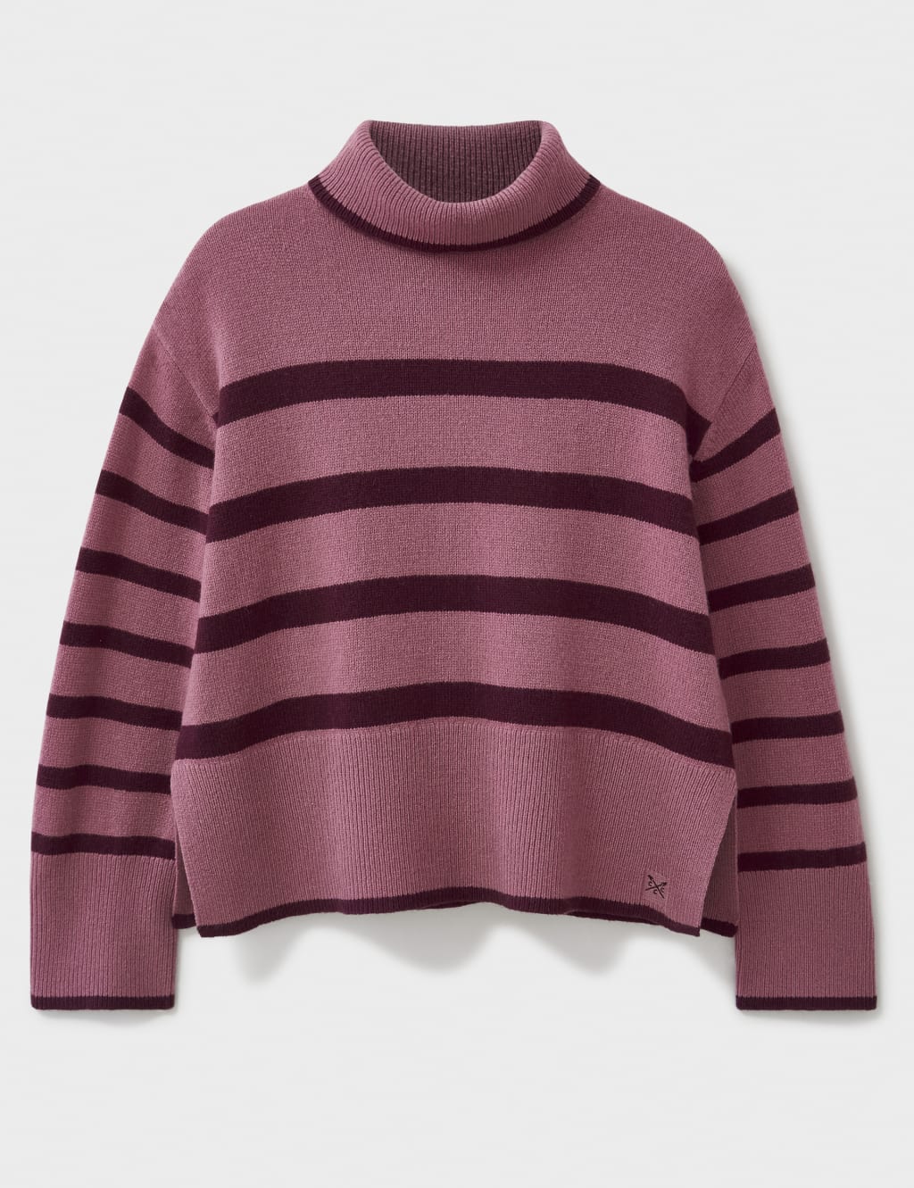 Merino Wool Rich Striped Roll Neck Jumper 2 of 5