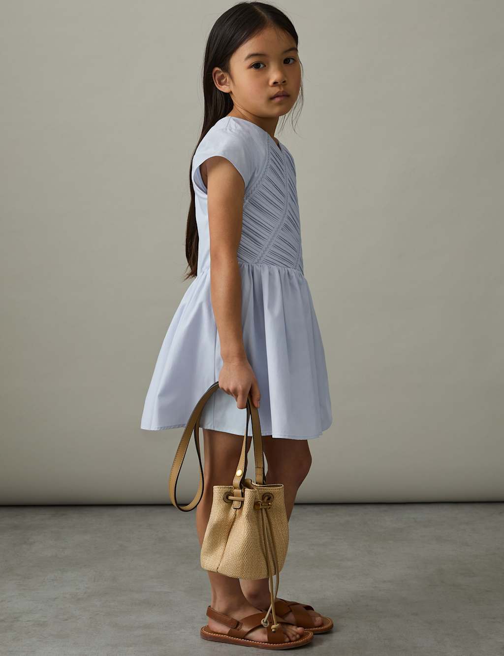 Pure Cotton Shirred Dress (4-14 Yrs) 3 of 5