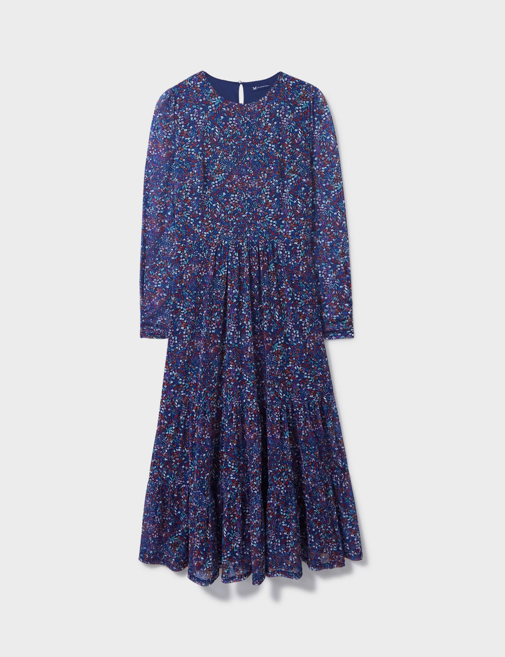 Jersey Ditsy Floral Midi Tiered Dress 2 of 6