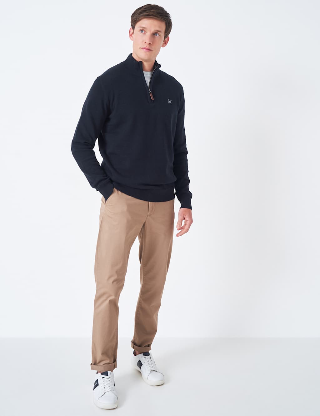 Pure Cotton Half Zip Jumper 3 of 4