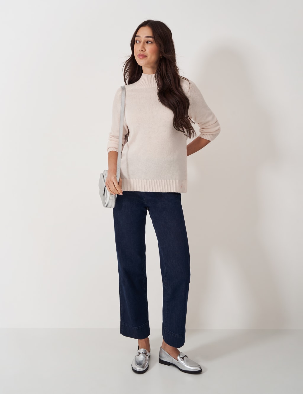 Merino Wool Rich Funnel Neck Jumper 3 of 5
