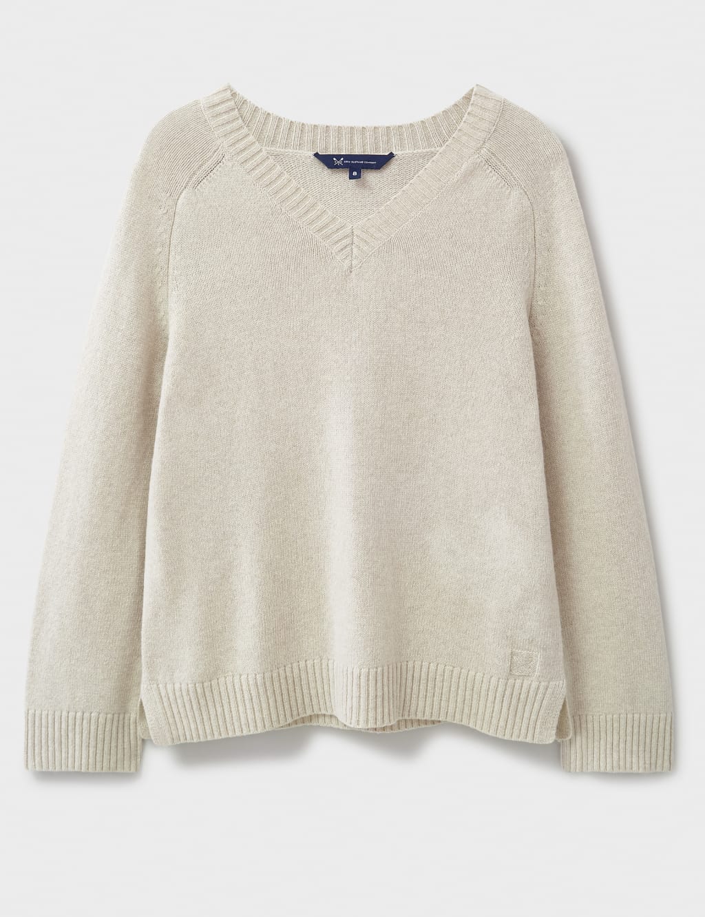 Merino Wool Rich V-Neck Split Hem Jumper 2 of 5