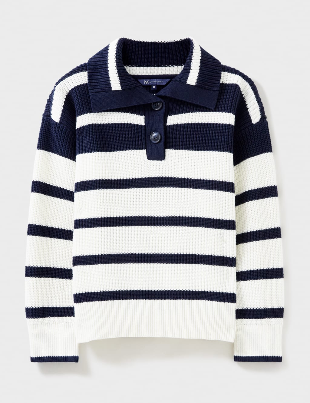 Pure Cotton Striped Collared Jumper 2 of 5