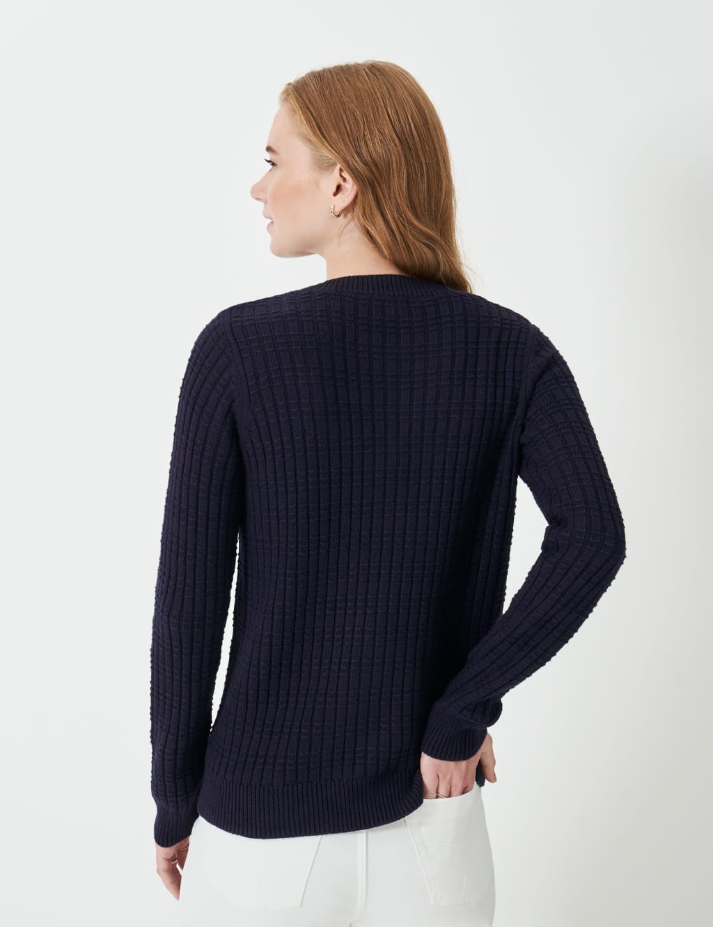 Cotton Blend Textured Button Detail Jumper 4 of 5