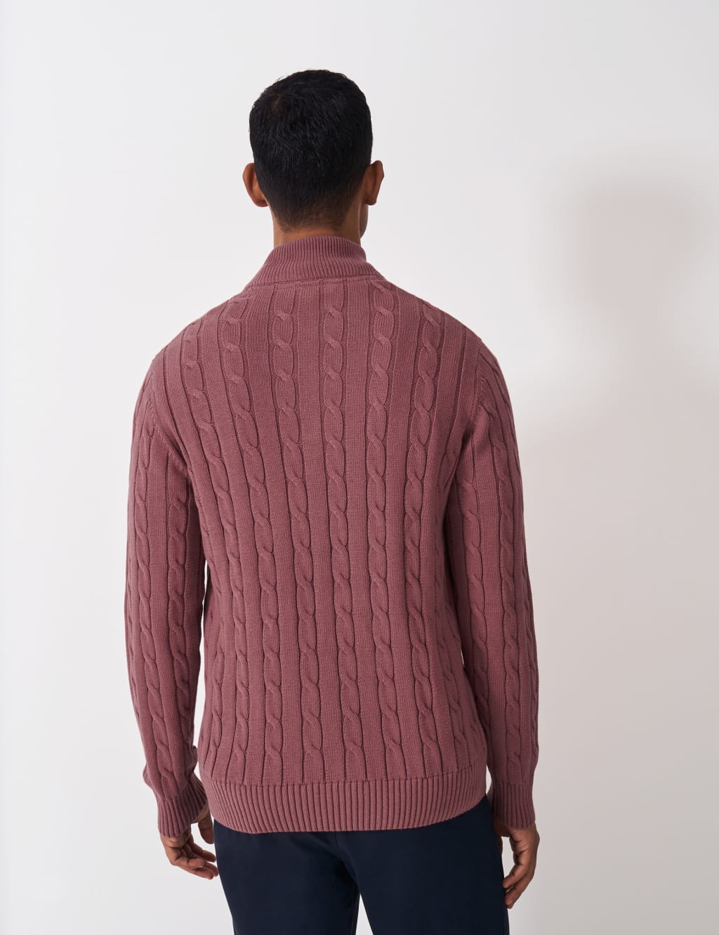Pure Cotton Cable Knit Half Zip Jumper 4 of 5