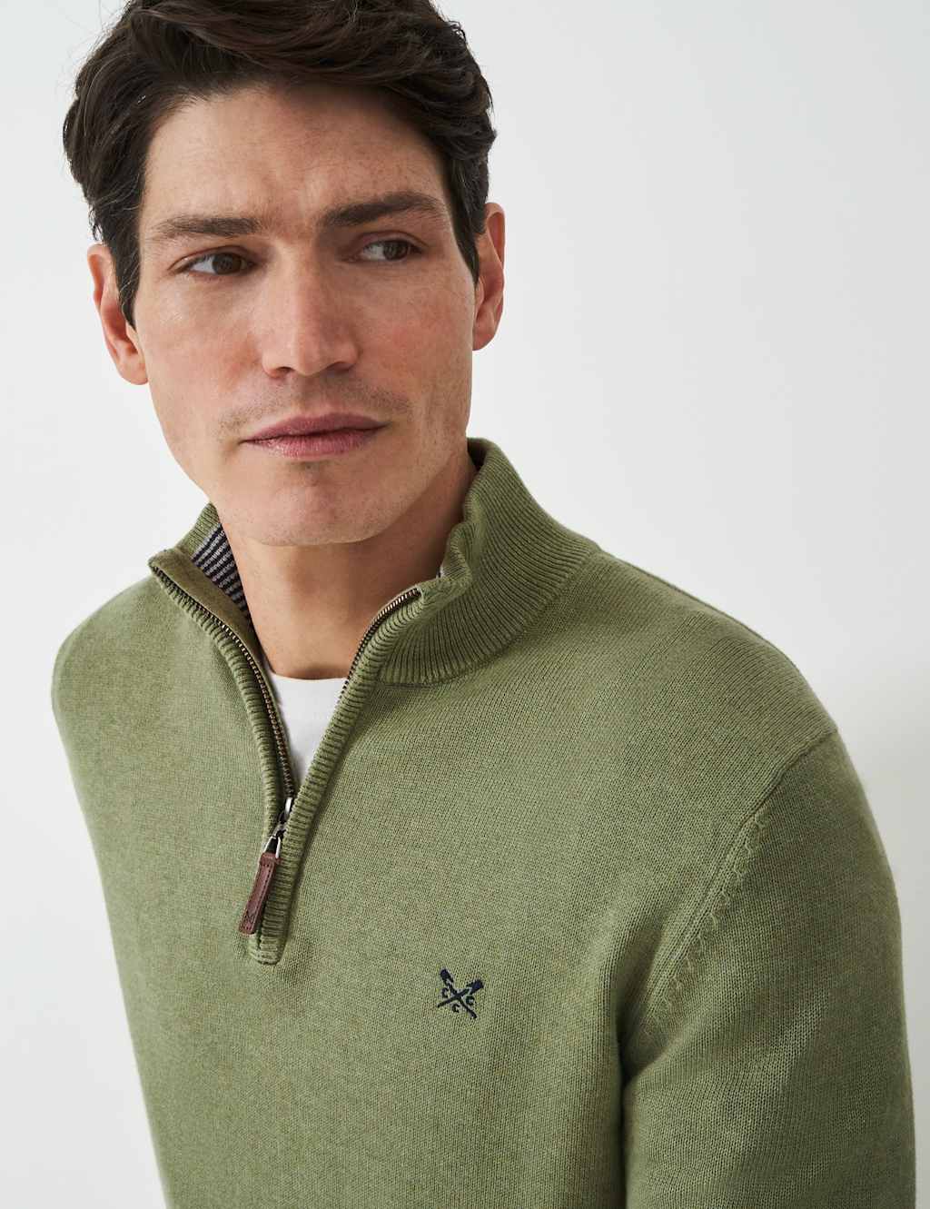 Pure Cotton Half Zip Jumper 3 of 5