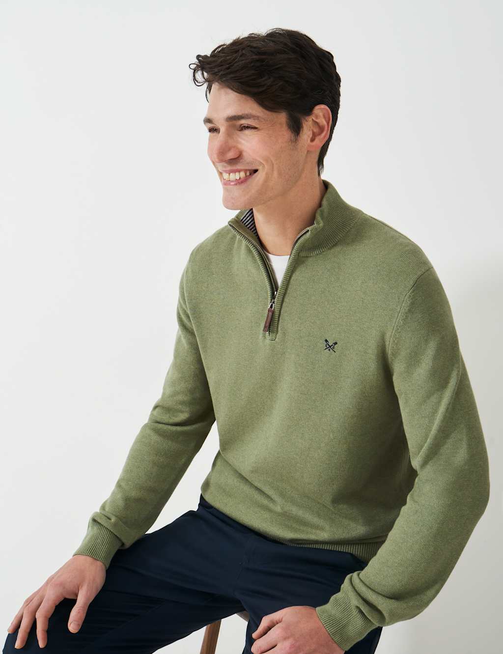 Pure Cotton Half Zip Jumper 4 of 5
