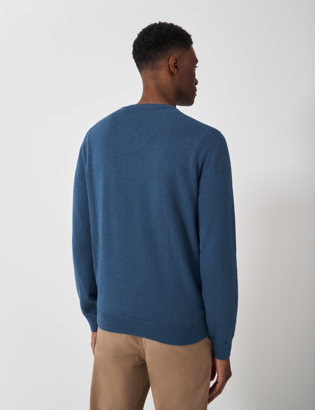 Pure Cotton V-Neck Jumper 4 of 5