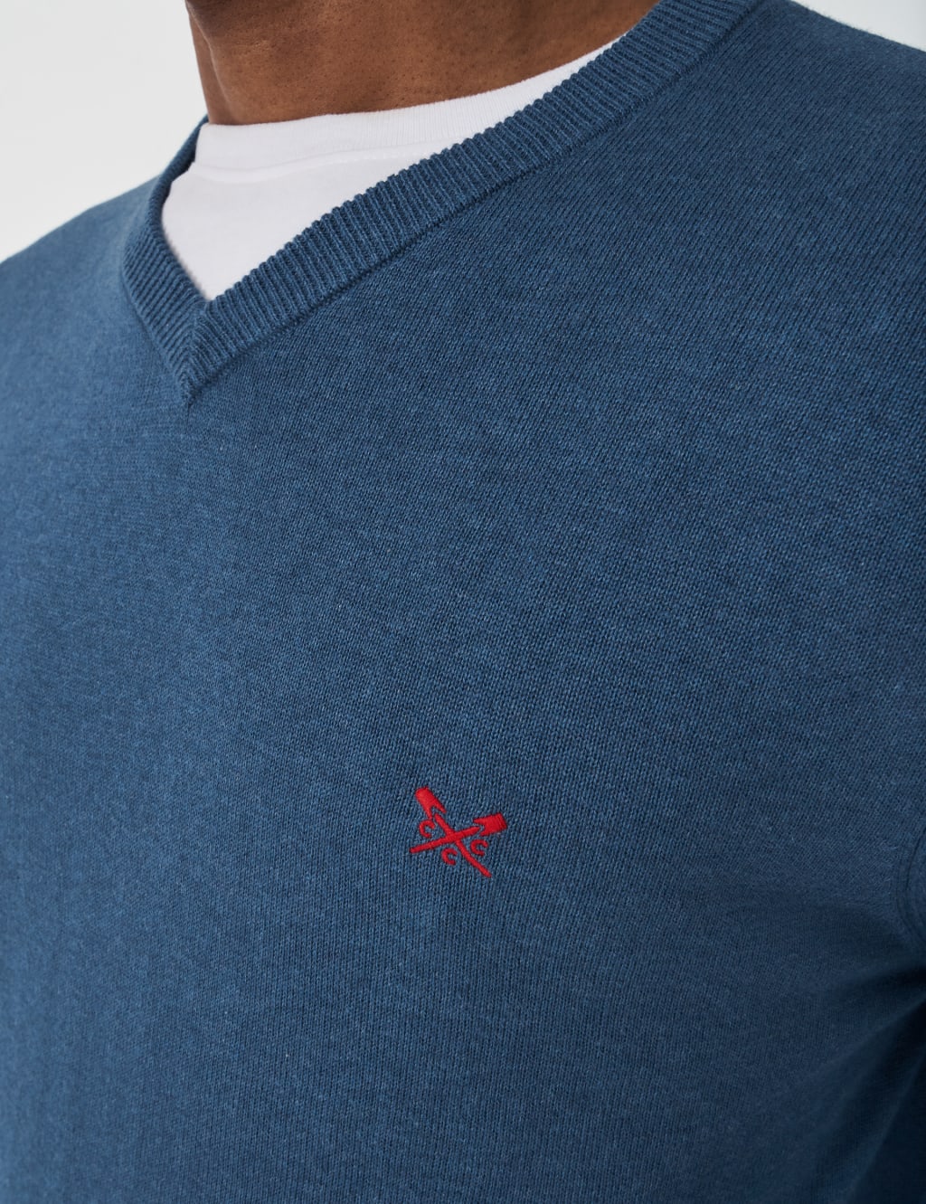 Pure Cotton V-Neck Jumper 5 of 5