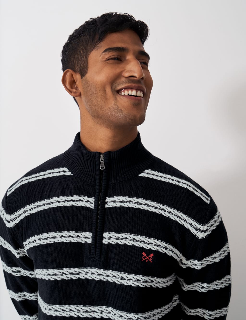 Pure Cotton Cable Knit Half Zip Jumper 5 of 7