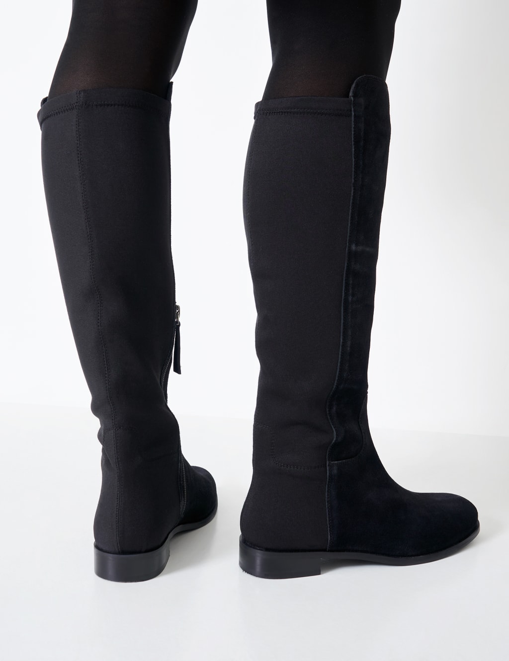 Womens knee high flat boots uk cheap
