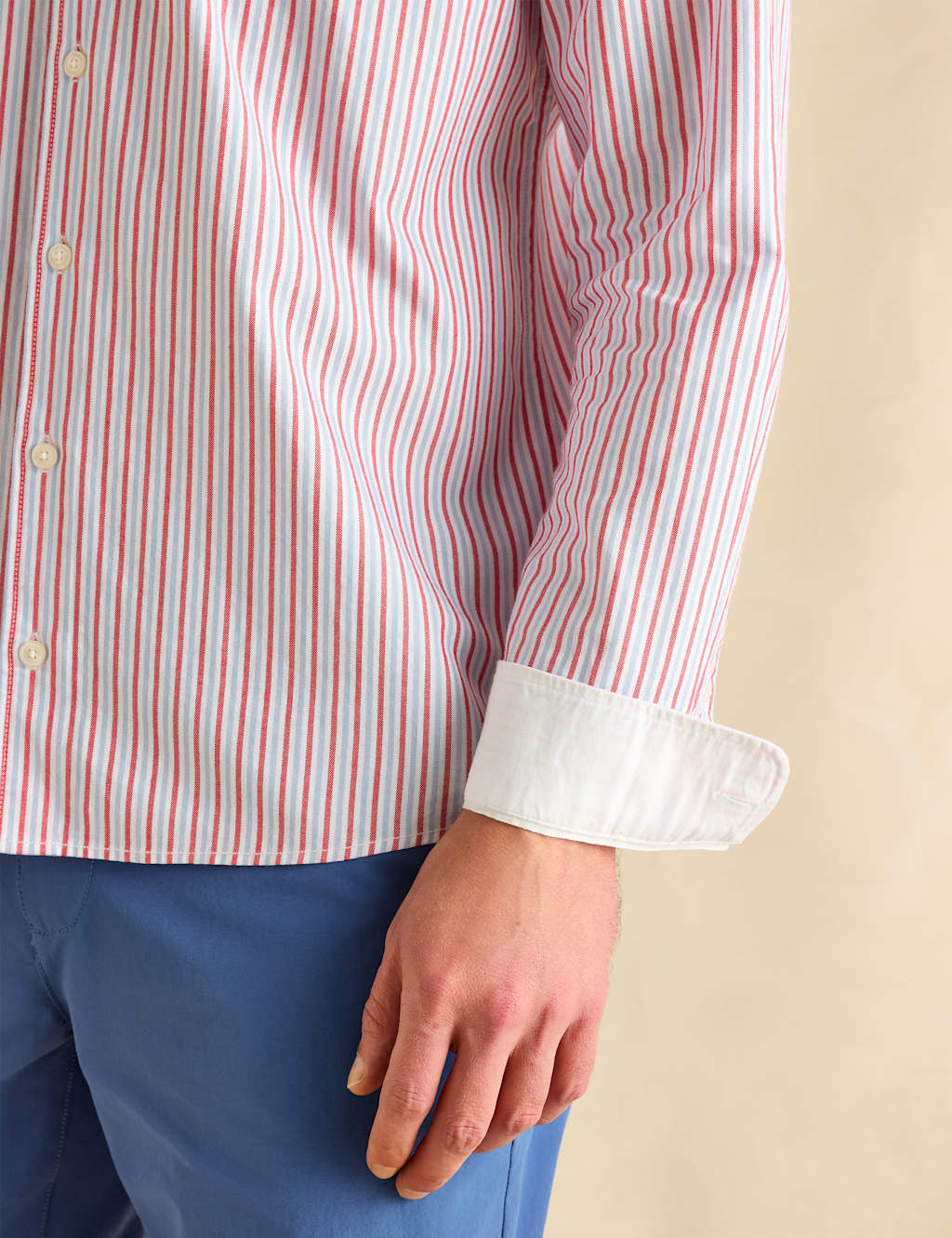 Lightweight Pure Cotton Striped Oxford Shirt 6 of 7